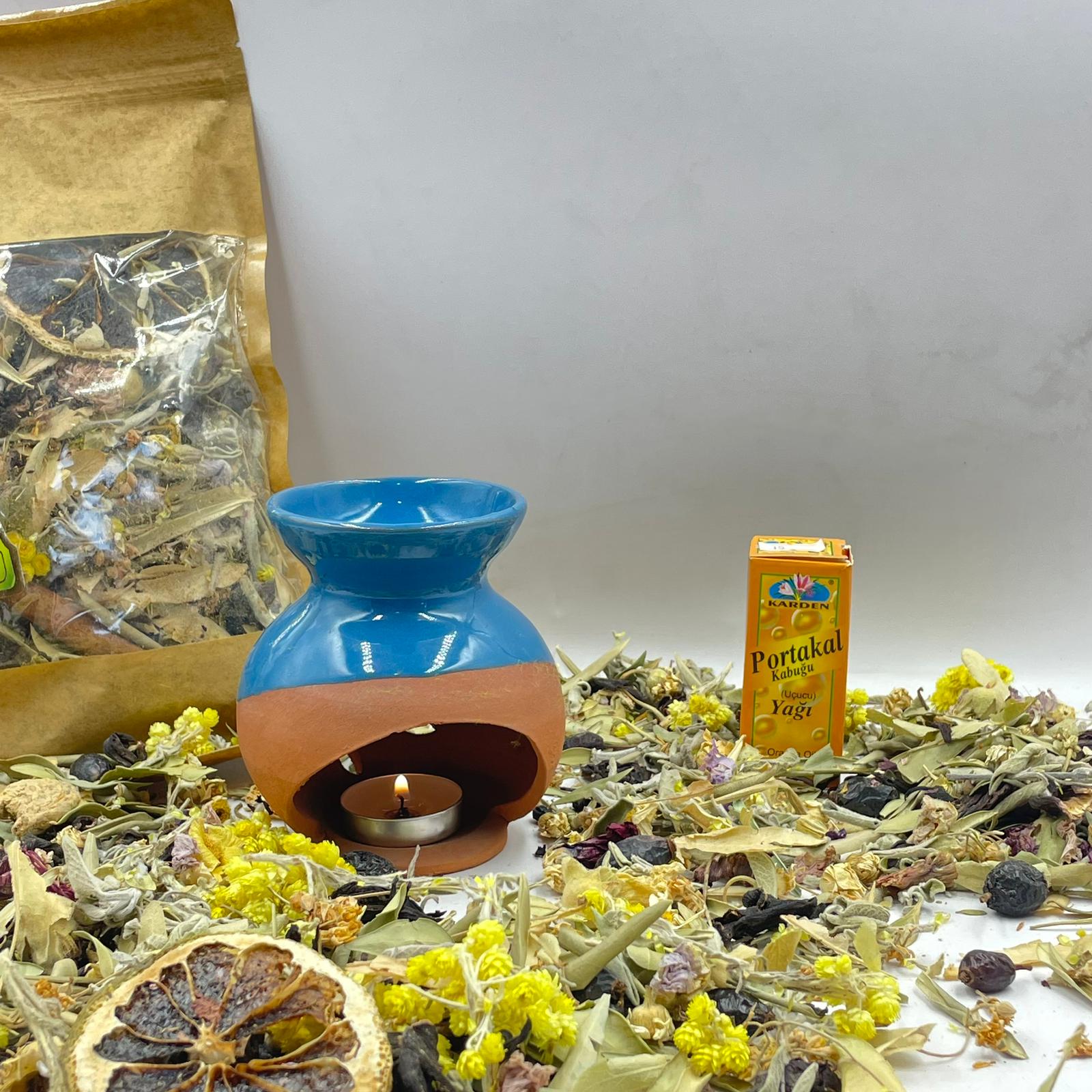 Dekoratif%20El%20Yapımı%20Mavi%20Sırlı%20Hediyelik%20Buhurdanlık