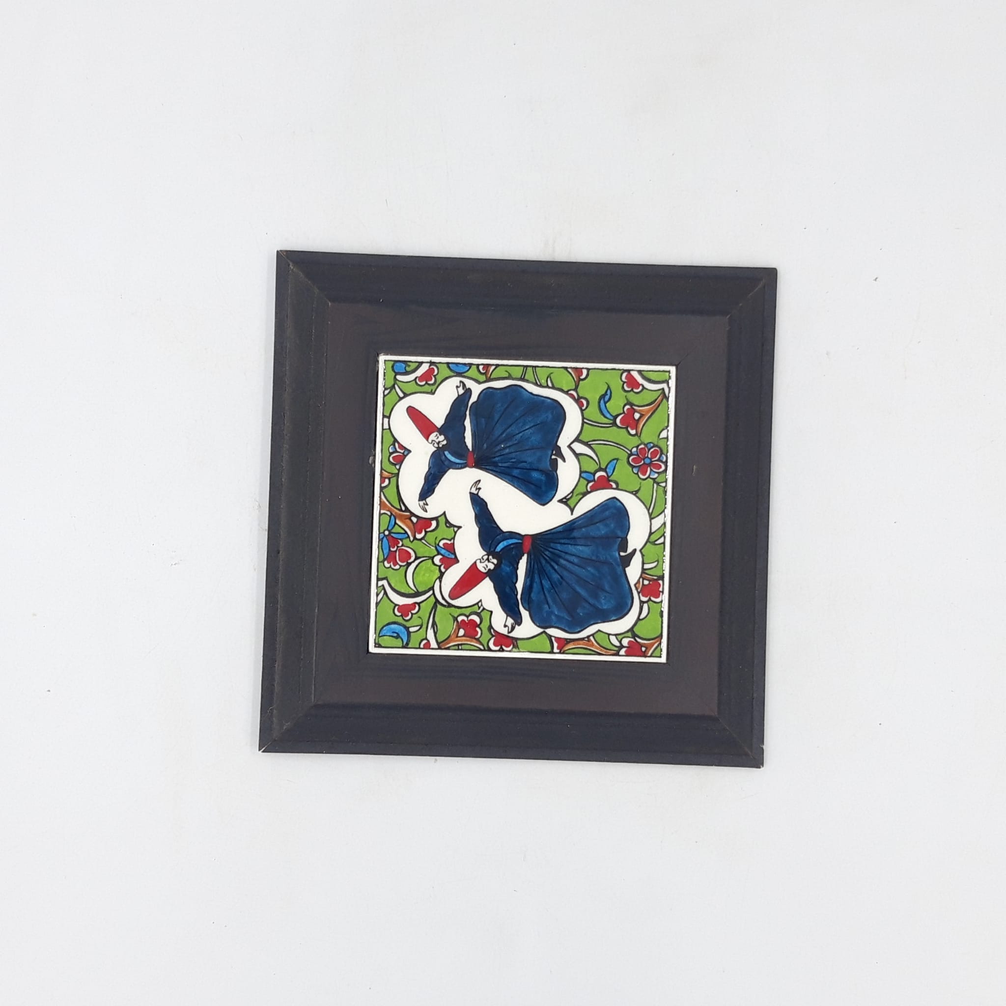 10 x 10 Cm Ahşap Çerçeveli Duvar Panoları | Çini ve Seramik Duvar Süsü