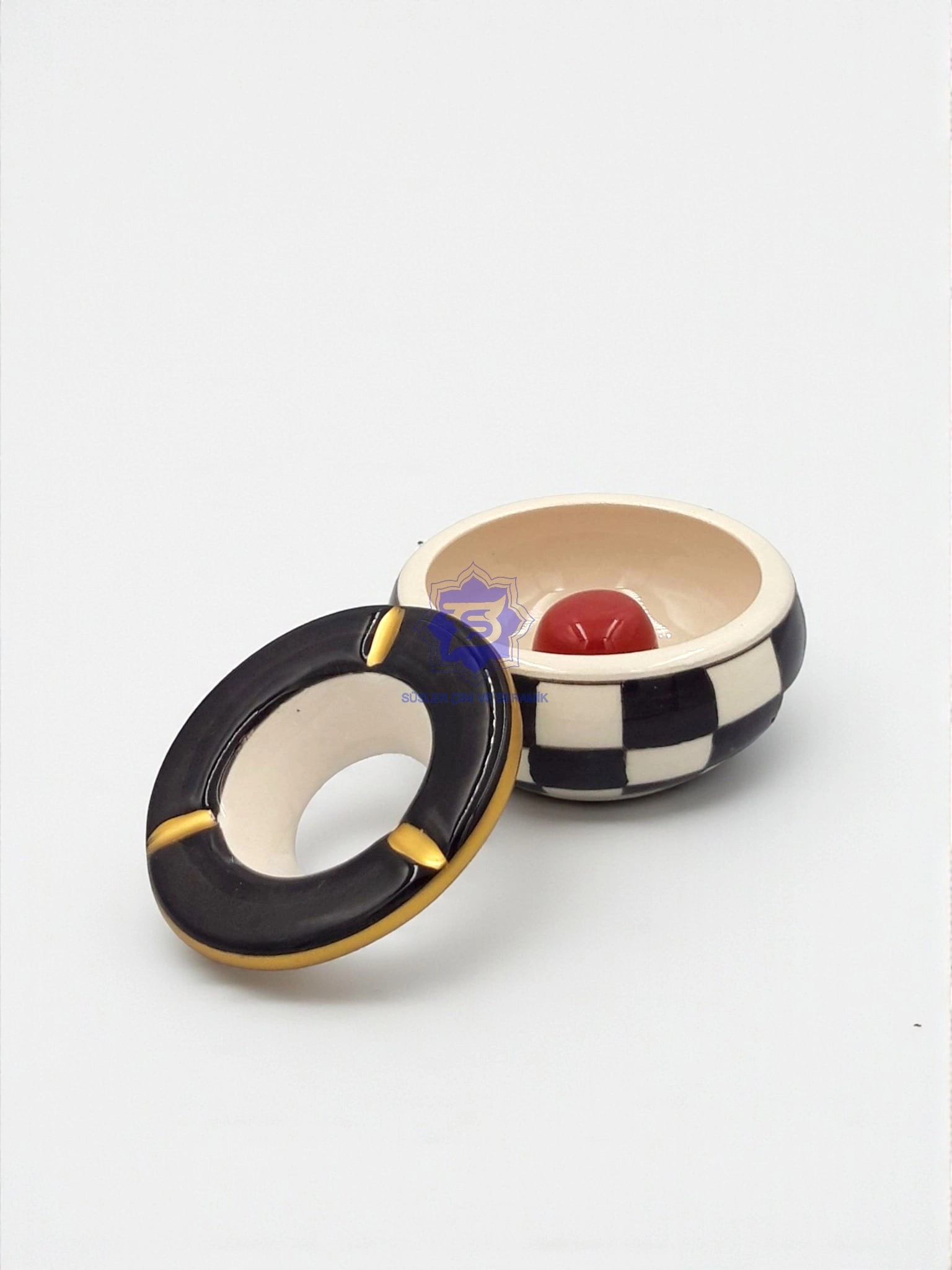 Büyük Kapaklı Küllük | DAMALI El Yapımı Kül Tablası