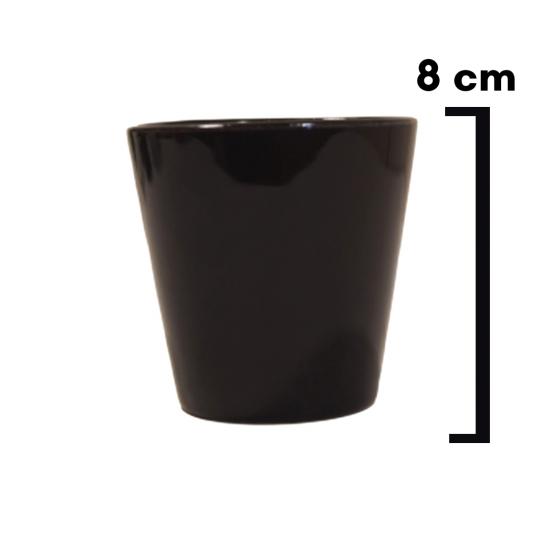 8 CM Seramik Saksı Mini ( SİYAH )