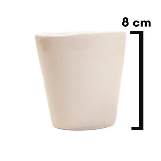 8 CM Seramik Saksı Mini ( BEYAZ ) 