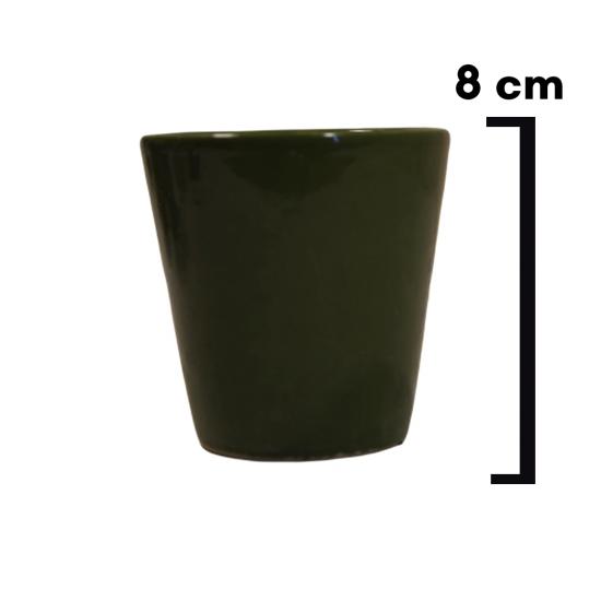8 CM Seramik Saksı Mini ( YEŞİL )