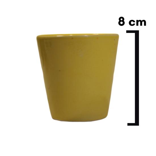 8 CM Seramik Saksı Mini ( SARI )