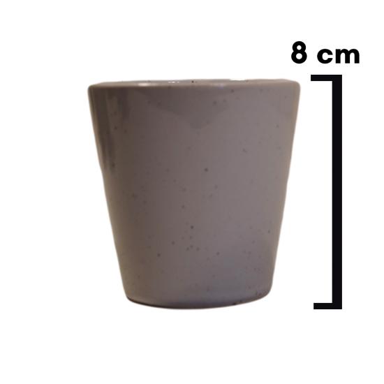 8 CM Seramik Saksı Mini ( BEYAZ SİMLİ )